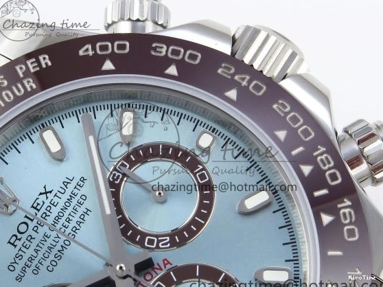 MiroTime 0307 TimelessDesign DAYTONA 116506 SS OMF BEST EDITION ICE BLUE DIAL ON SS BRACELET A7750 (SLIM MOVEMENT) 1811